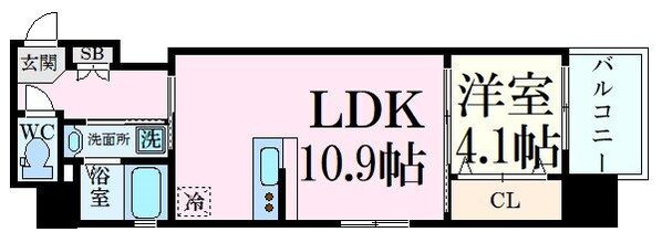 新白島駅 徒歩5分 5階の物件間取画像